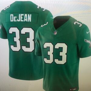 😋Cooper DeJean Kelly Green Vapor Jersey Stitched😳